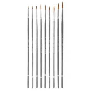 

9pcs Wolf Hair Fine Brushes Professional Drawing Brush Line Drawing Pen Watercolor Painting Brush