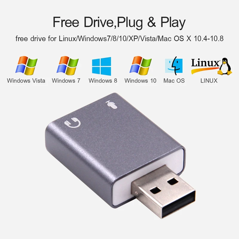 外部usbサウンドカード超ポータブルhifiマジック音声7 1chマイクオーディオ出力ポート送料ドライブプラグサウンドカード サウンドカード Aliexpress
