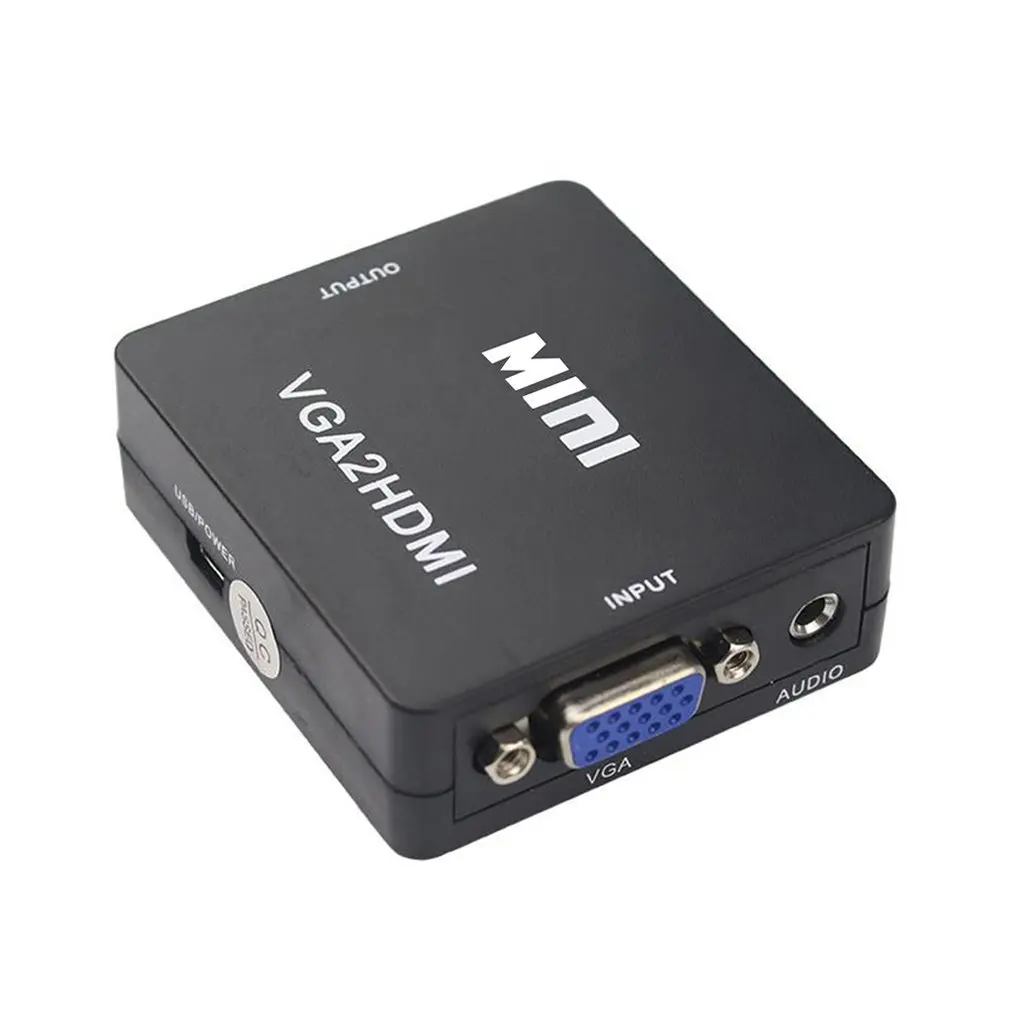 Мини преобразователь из VGA в HDMI VGA2HDMI адаптер VGA в HDMI 1080P зарядный кабель адаптер конвертер для HDTV проектора