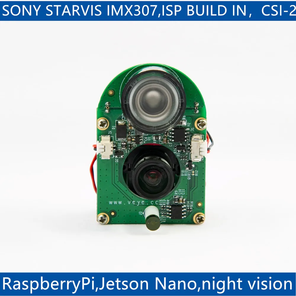 Инфракрасная камера ночного видения для Raspberry Pi 4/3B +/3 и Jetson Nano xavernx IMX307 MIPI 2 МП ISP