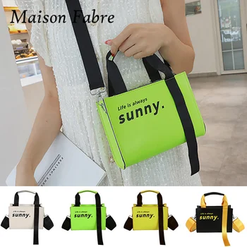 

Maison Fabre Large Capacity Bag woman pu leather letter shoulder bag strap women Travel crossbody Bag Ladies zipper handbags