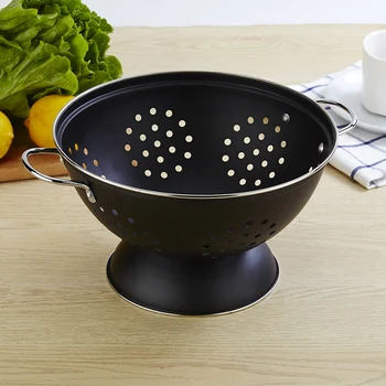 

Stainless Steel Vegetable Storage Basket Bread Basket Drain Food Fruit Basket for Kitchen and Living Room Dining Room-Black