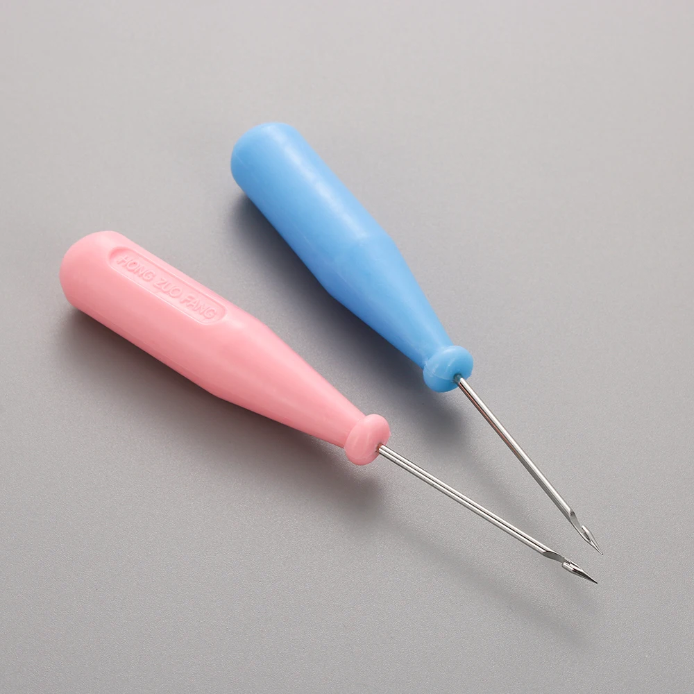 Fashion Canvas Leather Sewing Shoes Plastic Handle Tool Awl Hand Stitching Taper Leathercraft Needle Tool Kit Sewing Supplies
