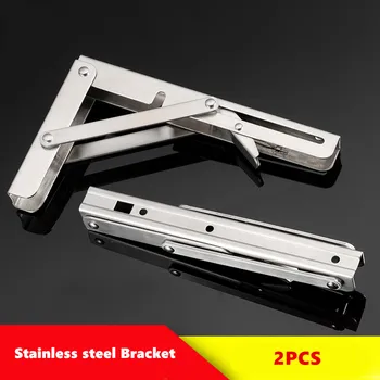 

2PCS Wholesale Cheap 8-20 Inch Stainless Steel Foldable Bracket Wall Mount Table Bracket DIY Home Table Bench Shelf Bracket