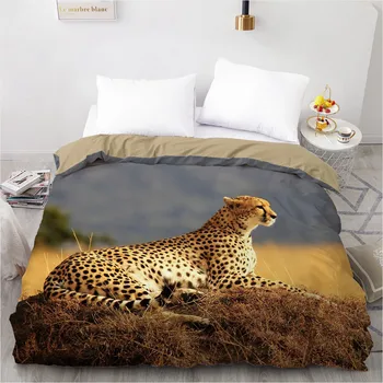 

3D Printed Custom Design Duvet Cover Quilt Comforter Blanket Case Covers Bedding Set Animal Leopard Black 265x230cm Home Textile