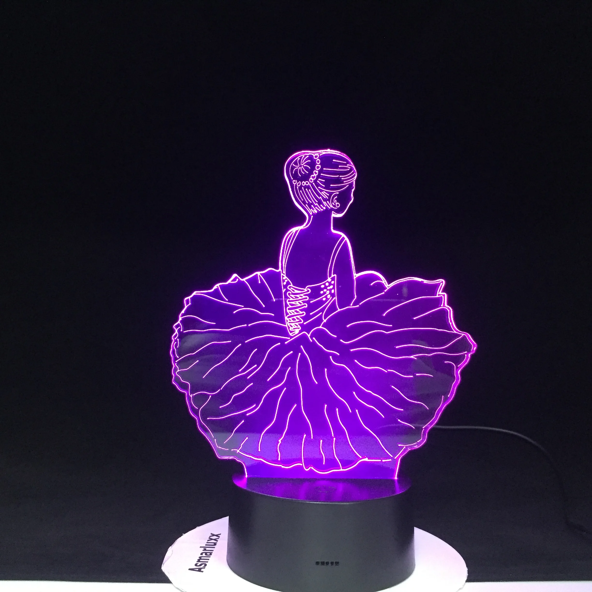 Танцующая балетная девушка Usb настольная лампа 3D Led прикроватный Ночной светильник в форме украшения для дома Спальня спящий светильник ing Drop подарки 1809