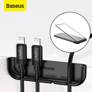 

Baseus Tempered Glass Install Tool foriPhone XR Xs Max Xs X Cable Organizer Cable Protector Usefully Cable Holder Cable Winder