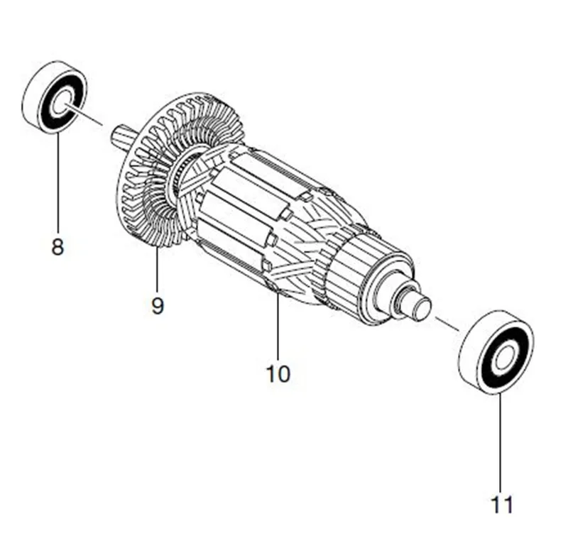 AC220-240V MAKITA 515878-3 ротор якорь электродвигателя для M6501B MT653 ротора