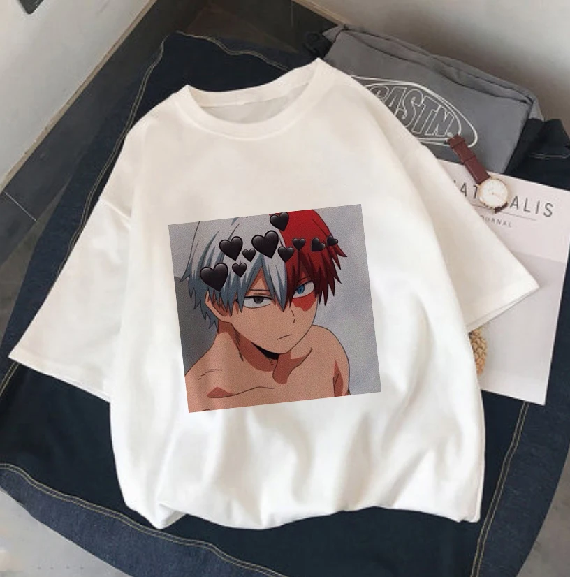 My Boku No Hero Academia Katsuki Bakugou Print Harajuku Top Women's T-shirt Casual ladies basic O-collar Short Sleeved T-shirts bulk t shirts