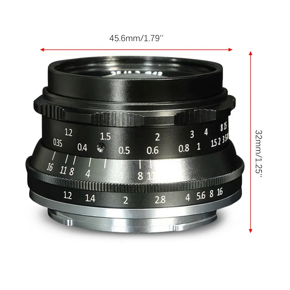 7 ремесленников 35 мм F1.2 Prime объектив для всех одиночных серий для SONY для Fuji для Canon для M43 камеры аксессуары