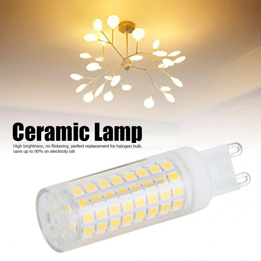 

4Pcs 4.2W G9 LED Ceramic Lamp Light Bulb Dimmable And High Brightness For Home Bedroom With Temperature Protection
