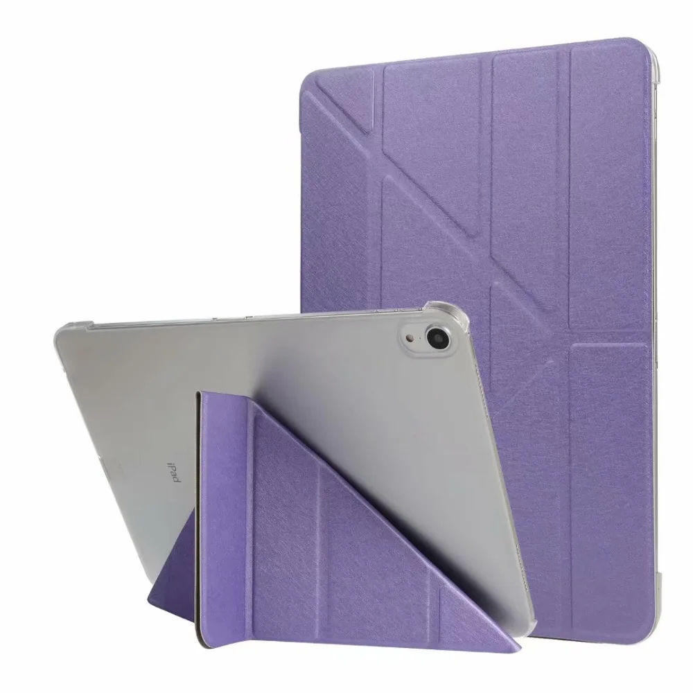 Чехол для iPad Pro, 11 дюймов,, чехол из искусственной кожи, прозрачный ПК, задняя крышка, a8080a2013, A1934, a79. три раза, смарт-чехол для iPad Pro 11 - Цвет: purple