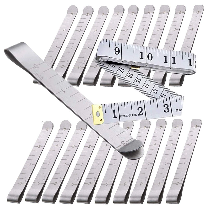 20 шт Швейные зажимы Нержавеющая сталь для шитья комплекты с 1 рулетка 3 дюйм (ов)