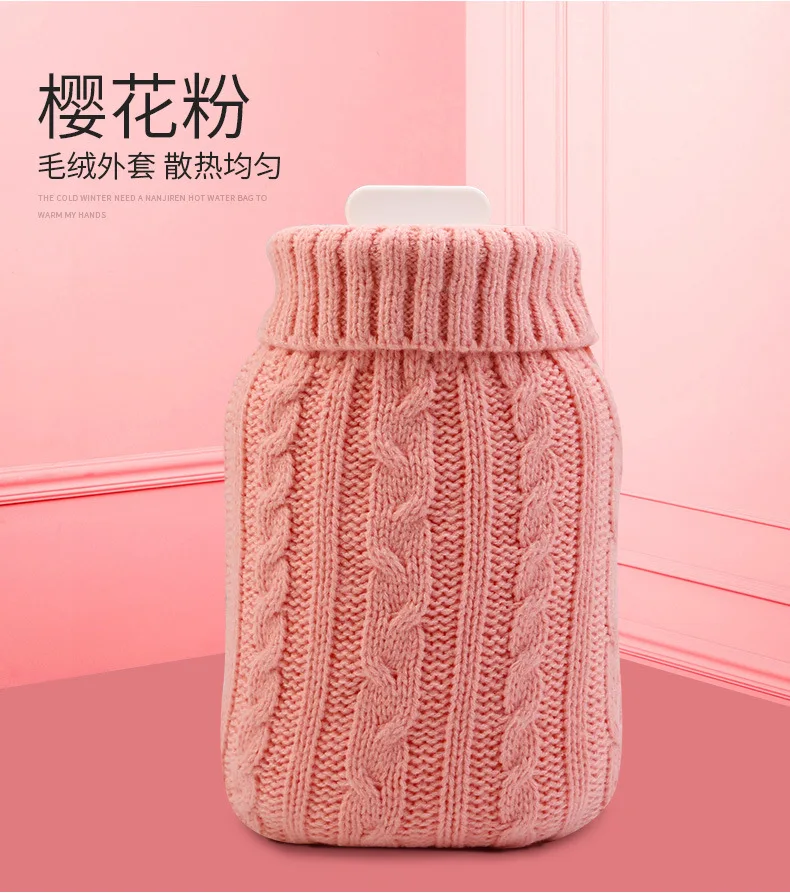 Home Water Hot Water Bag Water Injection Mini Explosion-Proof Silica Gel Irrigation Carry-on Flush Hot Water Bottle Small Hand W
