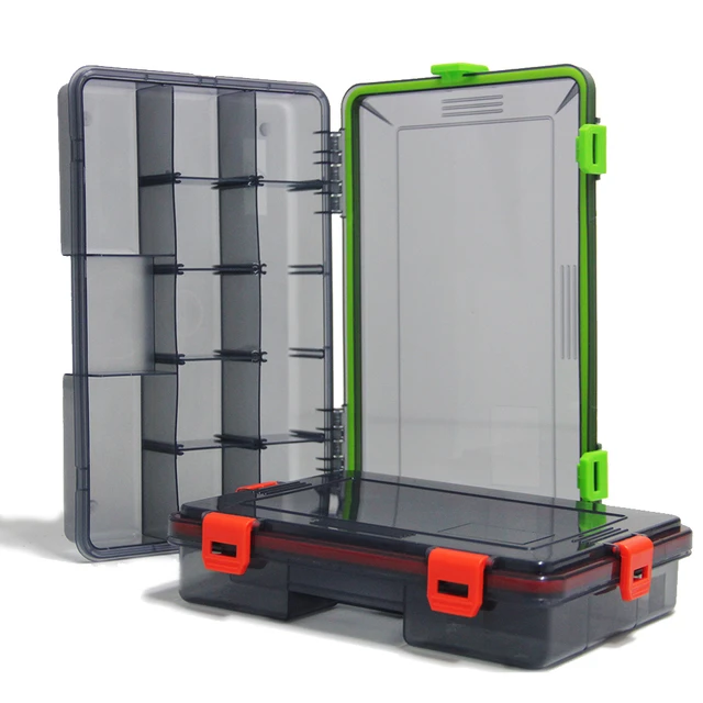 Portable Fishing Bait Compartment Box Fishing Box High-strength  Double-sided Storage Box Fishing Equipment Storage