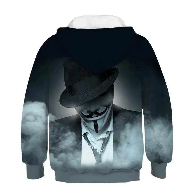 V for Vendetta/толстовка с капюшоном с 3D принтом для мальчиков и девочек, Забавная детская толстовка с капюшоном, коллекция года, модная детская толстовка с 3d принтом, хип-хоп X Task Force