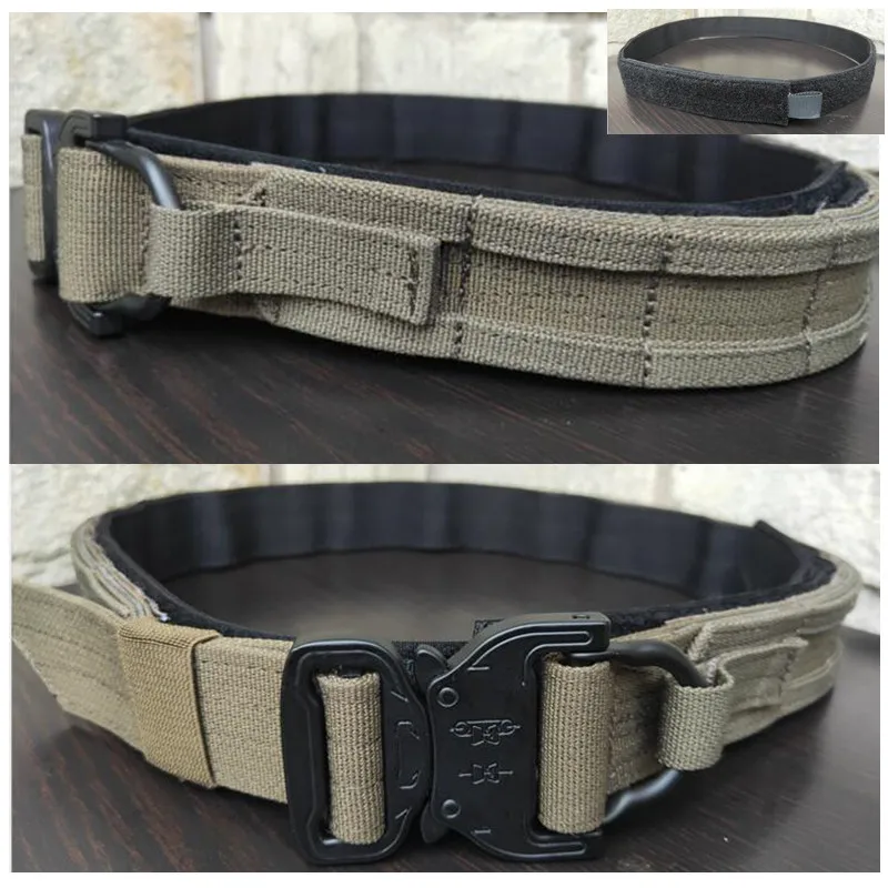 

SPIRIT TACTICAL Tactical MOLLE CS Outdoor Military Army Fighter Belt RG Hunting Shooter Belt Double Layer Hard