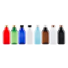 200 мл Пустые Квадратные косметические контейнеры DIY спа-Сумочка для хранения масел пластиковая металлическая крышка косметическая упаковка пополняемая пластиковая бутыль