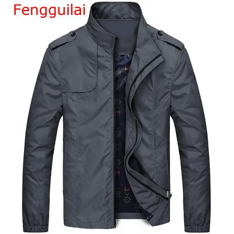 Fengguilai Mens Brand Clothing 2019 Autumn Jackets Winter Mens Coats Slim Trench Male Windbreaker Casual Outerwear 2