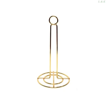 

Nordic Style Gold Roll Paper Rack Metal Standing Tissue Napkin Holder Home Decor U50A