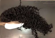 Peluca brasileña de ondas profundas prearrancada, peluca con malla frontal y pelo de bebé, 13x4, para mujeres negras
