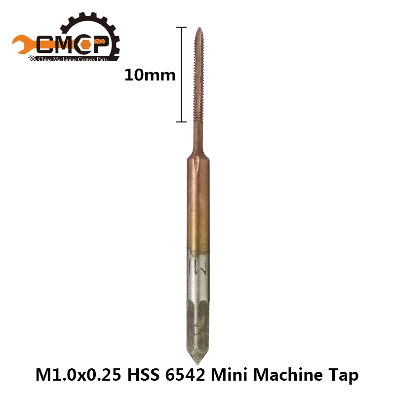 1 шт., метрический резьбовой кран с покрытием TiCN M1 M1.2 M1.4 M1.6 M1.7 M1.8, мини-сверло для крана HSS 6542, машинный кран, прямая флейта, винтовой кран - Цвет: M1.0x0.25