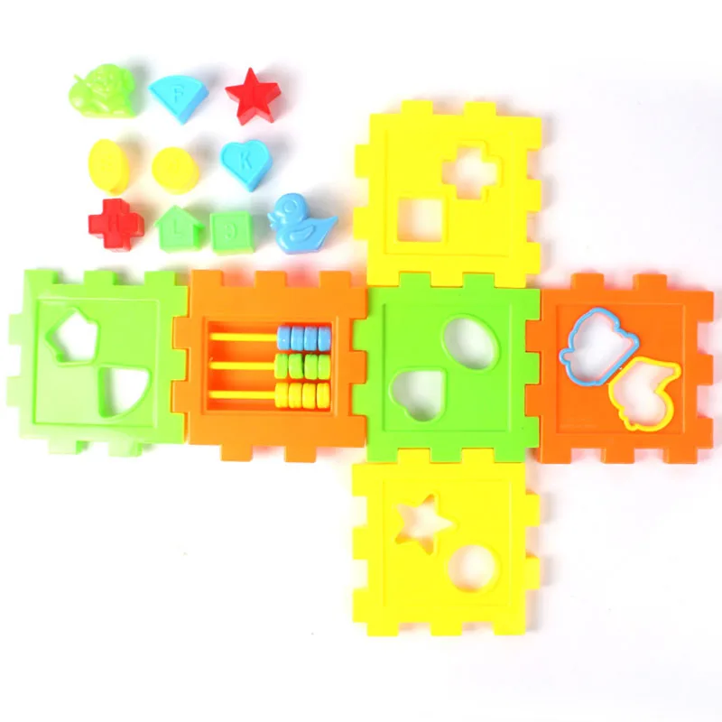 Обучающие кубики кирпичи животных геометрическая форма соответствия блоки Сортировка пластиковая коробка детская игрушка развитие интеллекта для подарка