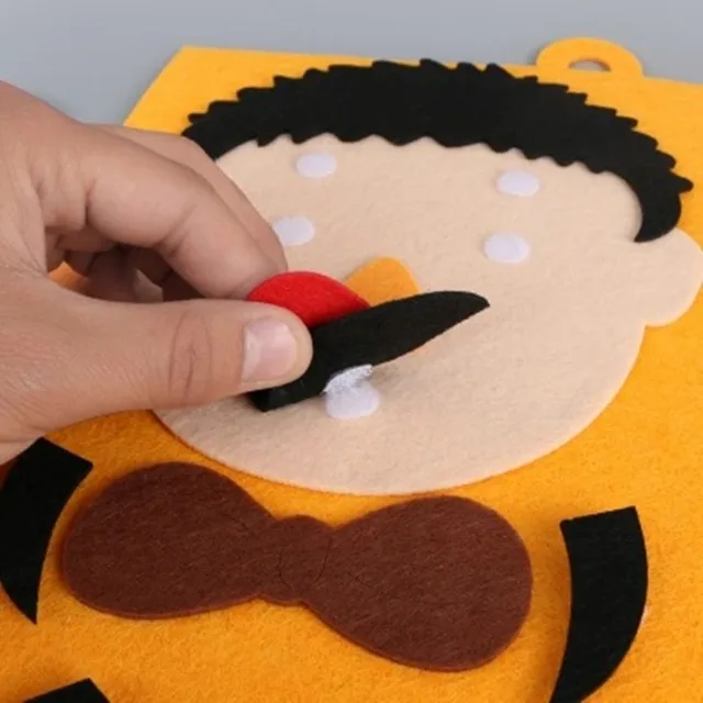 30CM*30CM DIY Toys Emotion Change Puzzle Toys Creative Facial Expression Kids Learning Educational Toys For Children Funny Set 6
