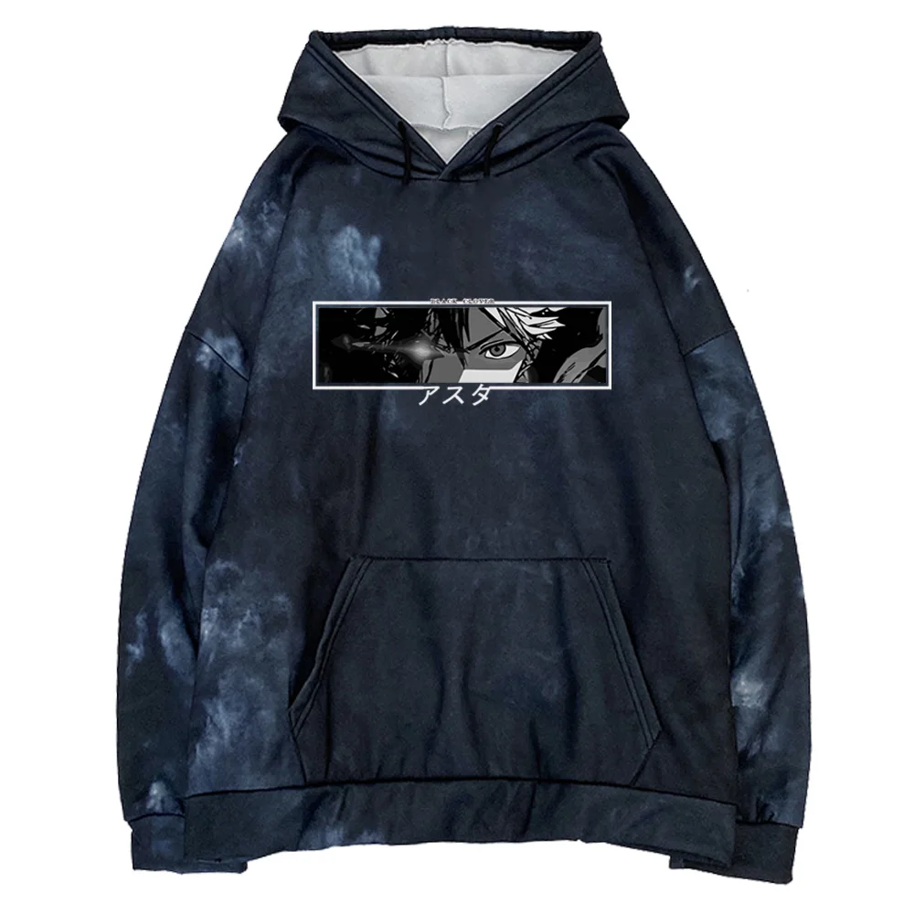

Black Clover Hoodie Manga Asta Print Long Sleeve Anime Eyes Clothes Hooded Sweatshirt Men Hoodies Tiedye Hoodie