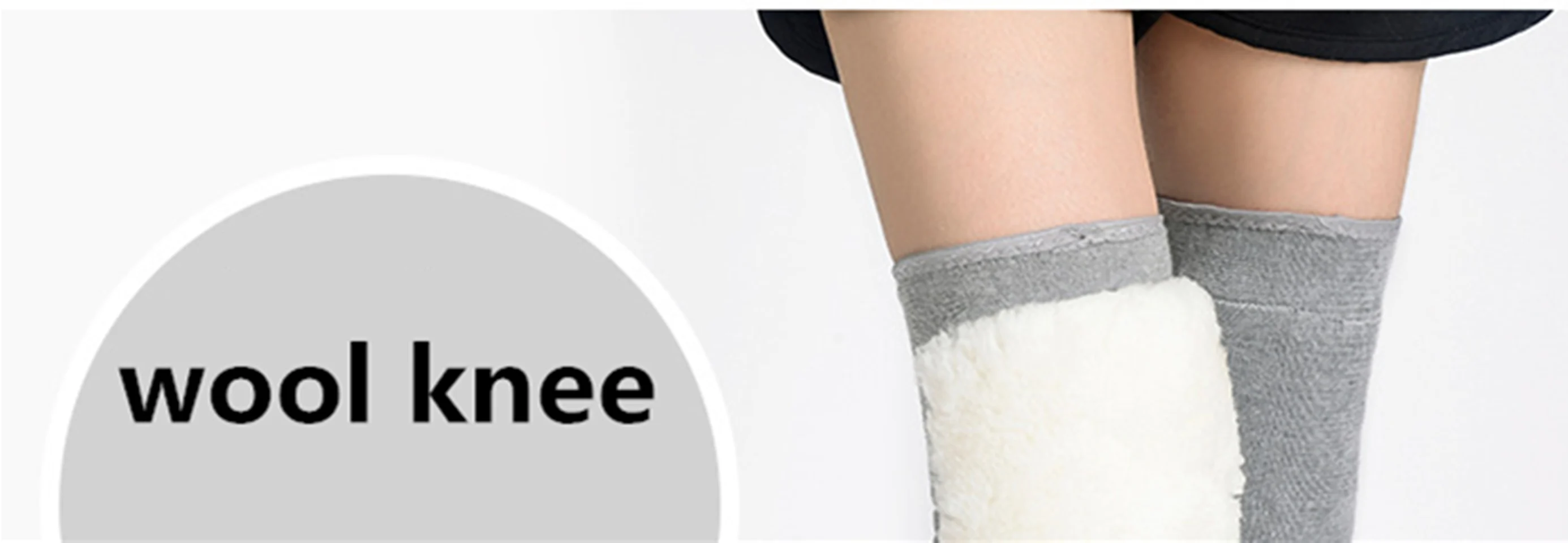 CHAOBA 2PCS autumn winters felt warm sport knee outdoor play all around knee motion plus velvet thickening wool Kneepad