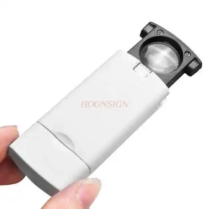 

portable elderly children reading 20 times magnifying glass with lamp led high magnification HD mini mini portable jewelry