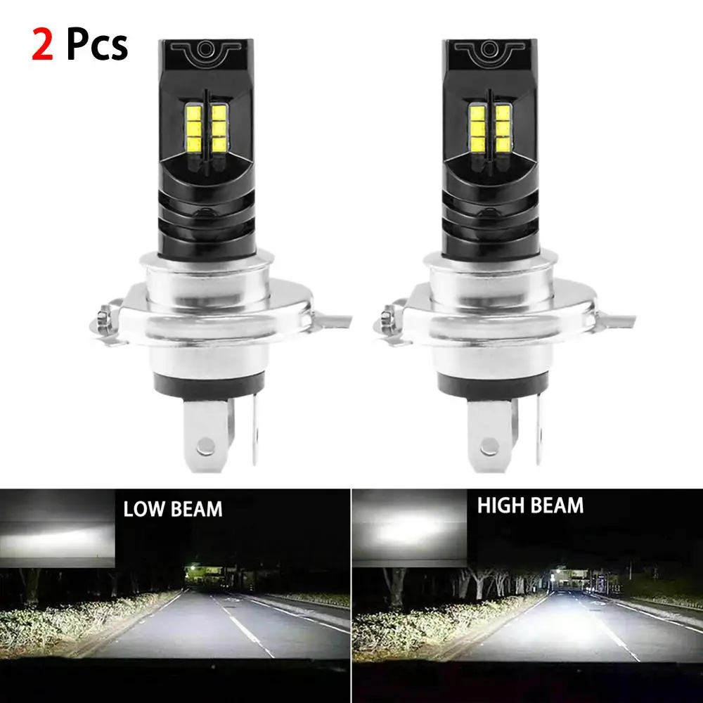 2pcs H4 LED Headlight Bulb Beam Kit Canbus 55W 15000LM LED Canbus 6000K Car Light Headlamp IP68 Conversion Globes Headlight Bulb 2pcs H4 LED Headlight Bulb Beam Kit Canbus 55W 15000LM LED Canbus 6000K Car Light Headlamp IP68 Conversion Globes Headlight Bulb