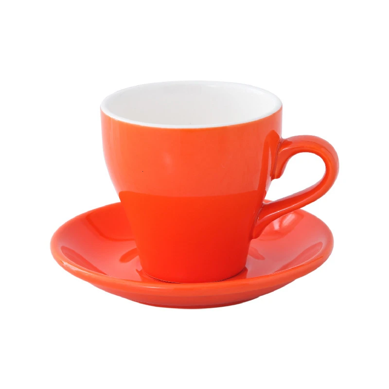 350cc цвет Макарон латте искусство кофейная чашка и блюдце наборы Demitasse Tasse кафе Xicara капучино кофейная кружка Koffie Kopjes чашка