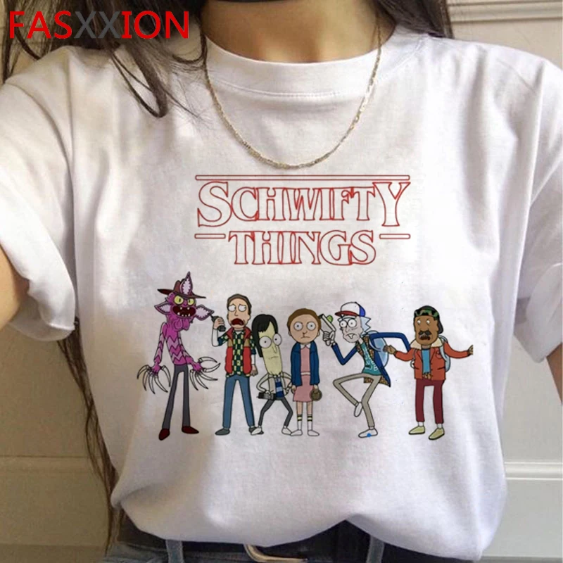 Rick and Morty Funny Cartoon Harajuku T Shirts Women Ricky N Morty Ullzang T-shirts Grunge 90s Tshirts Aesthetic Top Tees Female