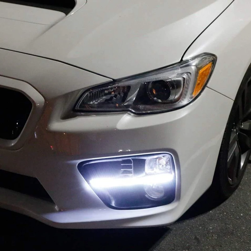 Автомобильный светодиодный DRL Дневной ходовой светильник с поворотником противотуманный светильник для Subaru WRX