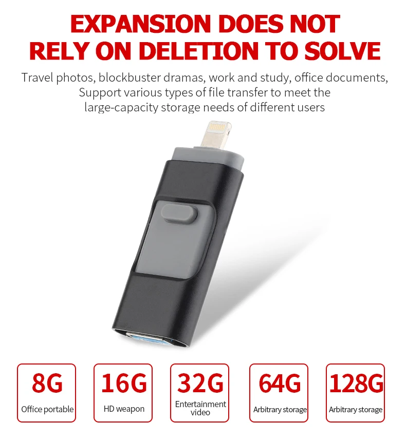 USB флэш-накопитель для iPhone X/8/7/7 Plus/6 Plus/6s/5/SE/ipad OTG флеш-накопитель HD флеш-накопитель 32 Гб 64 Гб 128 ГБ 256 ГБ флэш-накопитель usb 3,0