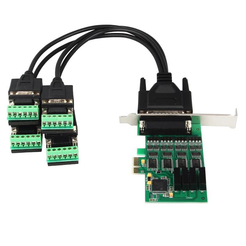 Good Quality 4 Ports High Speed Serial RS422 RS485 PCI Express PCIe Card Chipset For XR17V354 Best Price | Компьютеры и офис