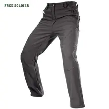 FREE SOLDIER мягкой оболочки флис ткань, Мгновенное водонепроницаемый и windproofoutdoor спорт тактический восхождение и пеший туризм брюки