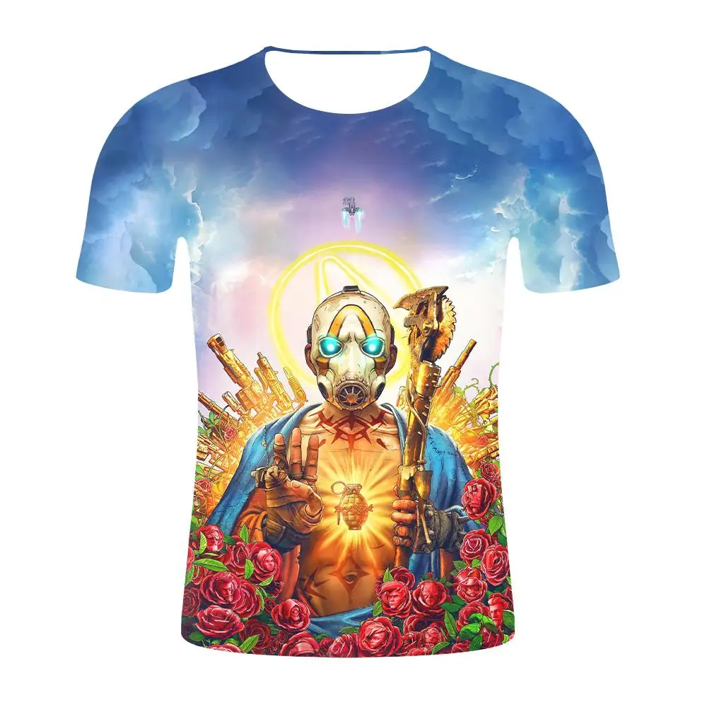 Cosplay New Popular Video Games Borderlands 3 3D Print Man T Shirt Fashion Short Sleeve Unisex Harajuku Tees Tops Plus Size 4XL | Мужская