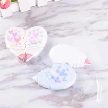 

HOT Creative Heart to Heart Correction Tape Corrective Erasers School Office Supply Student Stationery Gift 2pcs/pack 10M