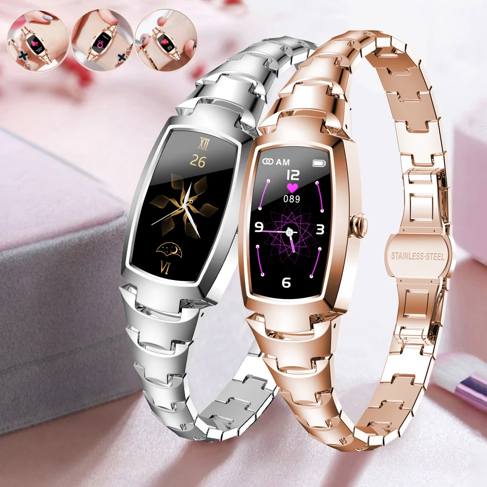 LIGE New Smart Watch Women Fashion Lovely Women's Watches Heart Rate Monitoring Call reminder Bluetooth H8 Pro For Android IOS