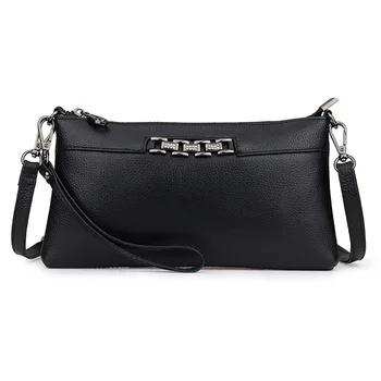 

Genuine Leather Women Messenger Bags High Quality Cowhide Leather Crossbody Bags For Women Casual Zipper Purses Bolsas Feminina