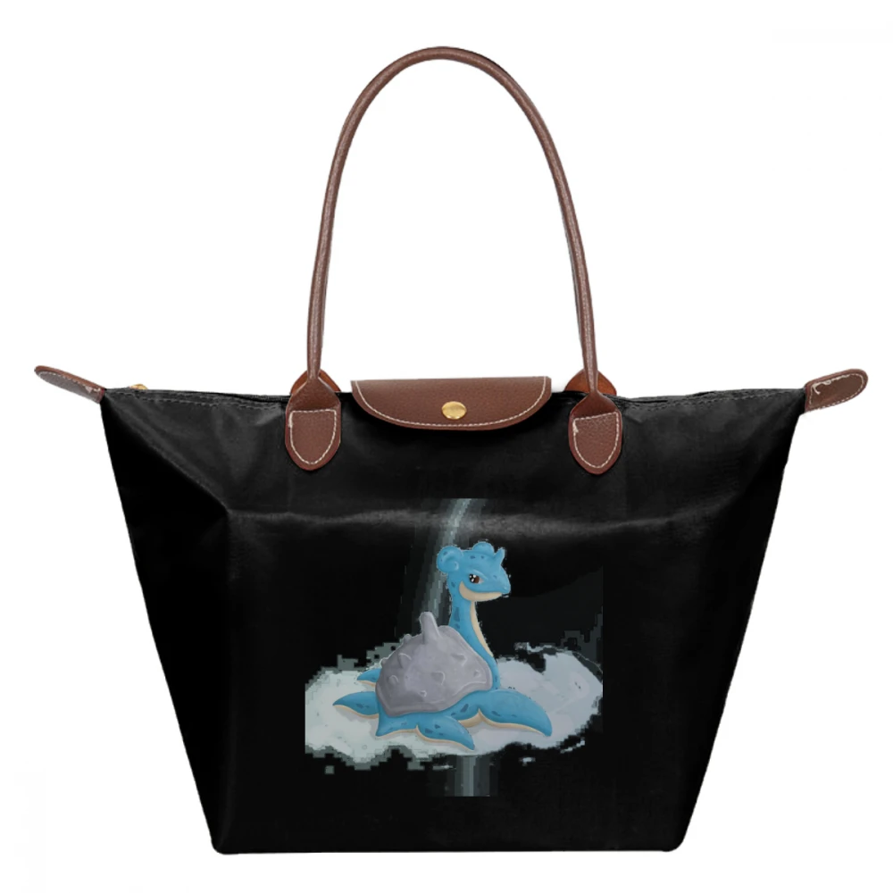 

Pokemon Hand Handbag Lapras Top-handle Bags Woman Large Capacity Women Tote Bag High quality Trend Shopper Teenage hobo Handbags