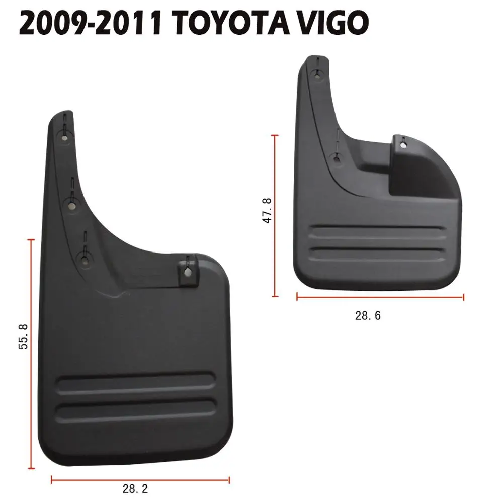 Брызговики брызговики крылья для Toyota Vigo 2009-2011 черный 4 шт набор YC101022