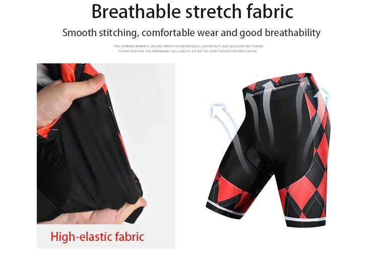 WOSAWE Men Gel Padded Anti Slip Cycling Shorts Downhill MTB Road Bike Shorts Red Bicycle Bermuda Ciclismo Ropa Ciclismo Tights