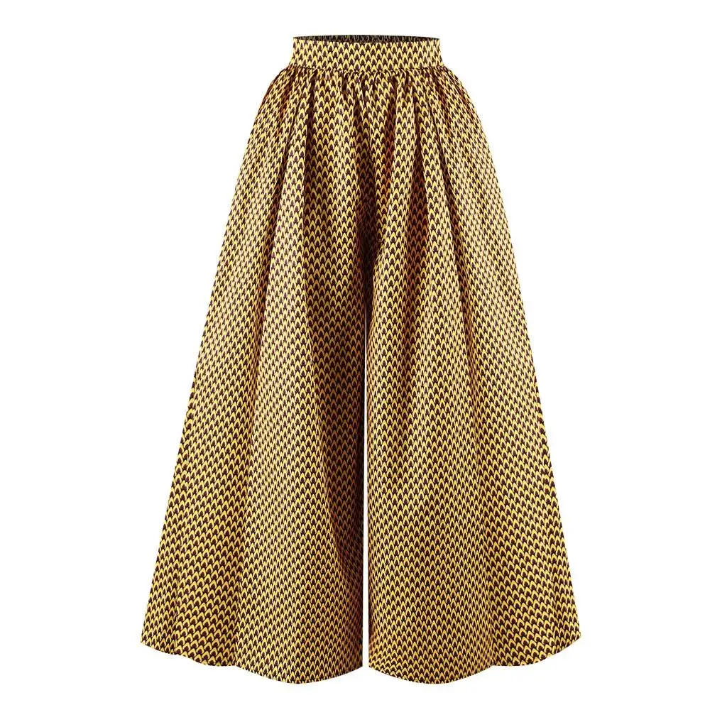 Женские осенние легкие шикарные винтажные штаны с 3d цифровой печатью в стиле ретро, повседневные эластичные зимние женские брюки-клеш Palazzo, 808