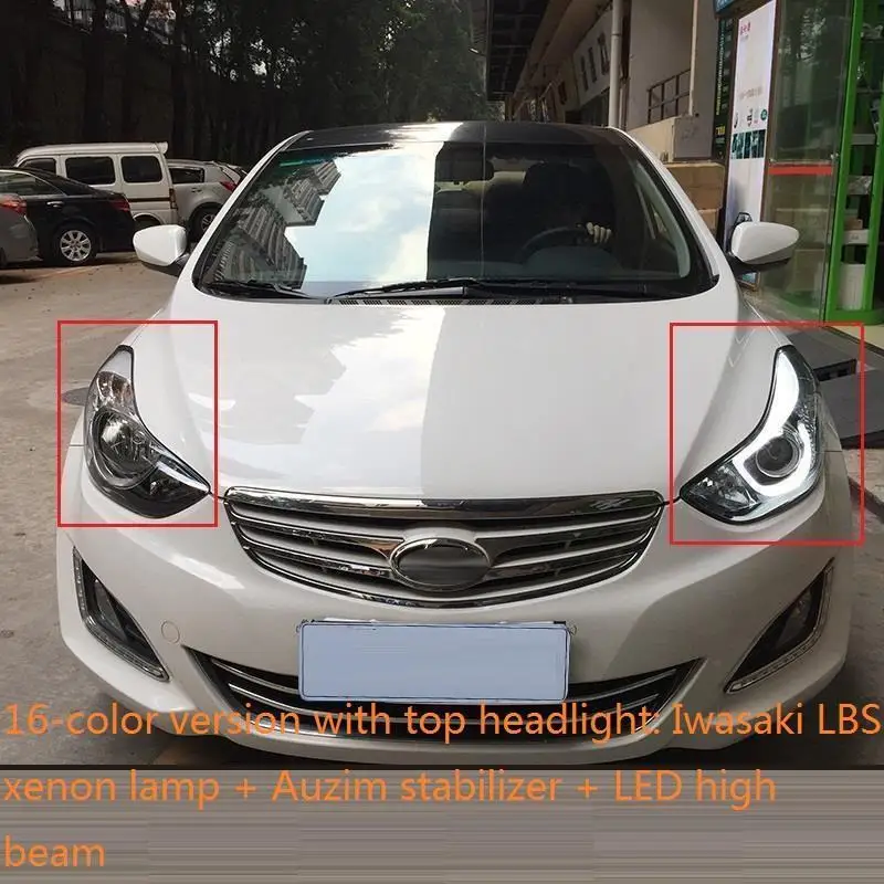 MODEL C Запчасти для наружной лампы дневного света для авто Drl Аксессуары Светодиодные ходовые фары Задние Автомобильные фары в сборе 16 для hyundai Elantra - Цвет: MODEL C
