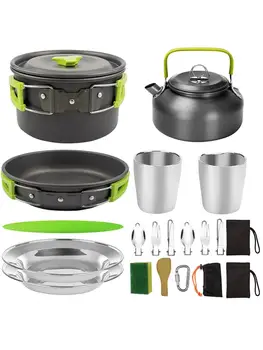 

Camping Cookware Set Outdoor Cooking Mess Kit for Hiking Picnic