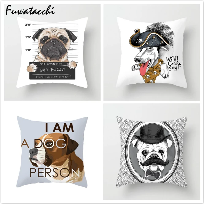 

TTLIFE Cartoon Animal Cushion Cover Husky Shepherd Throw Pillows dog Pillow Cover for Decor Sofa Bedroom Linen Pillowcase