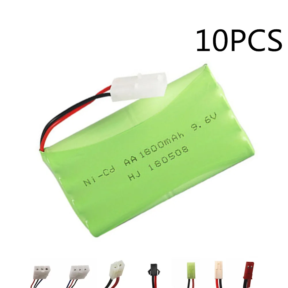 NI-CD 9,6 v 1800mah аккумулятор для радиоуправляемой игрушечной машины лодки пистолет танки поезда робот Ni-MH AA 700mah 9,6 v перезаряжаемый аккумулятор 10 шт